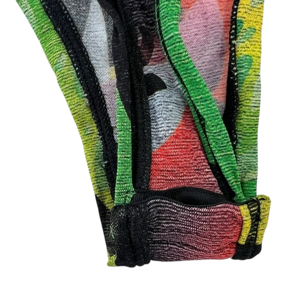 SKIMS Summer Mesh Collection Black Printed Bodycon Short Sleeve Bodysuit sz S - Picture 5 of 9